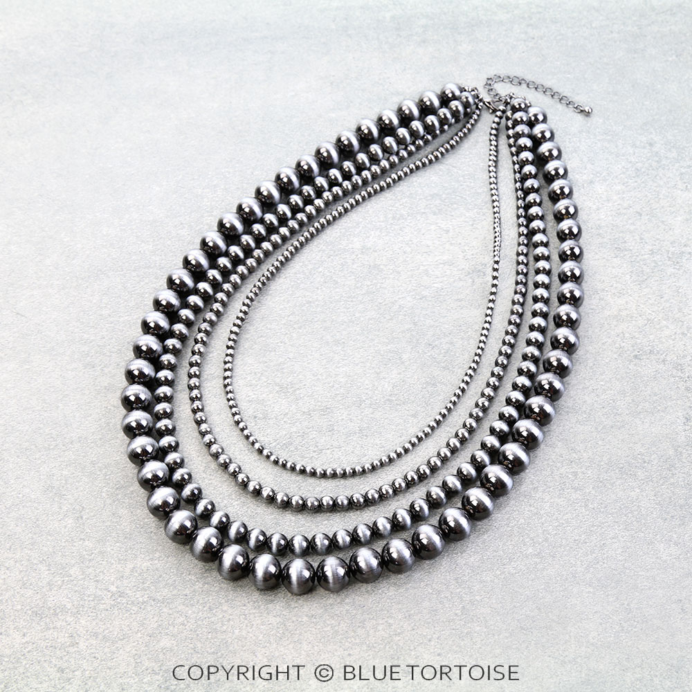 4 Layered Western Horsebit Necklace