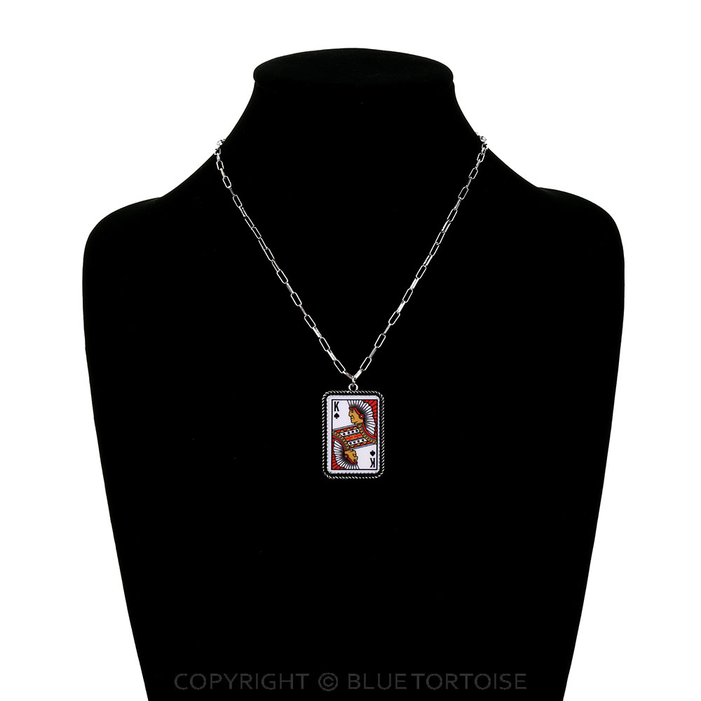 Western Spade King Card Necklace - Image 2