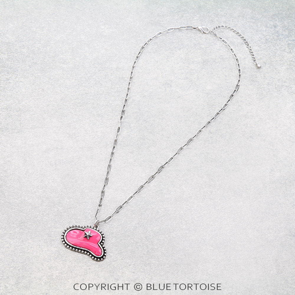 Western Cowboy Hat Necklace