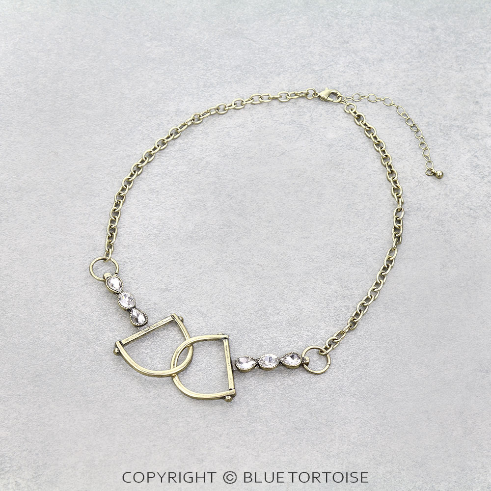 Western Horsebit Stone Necklace