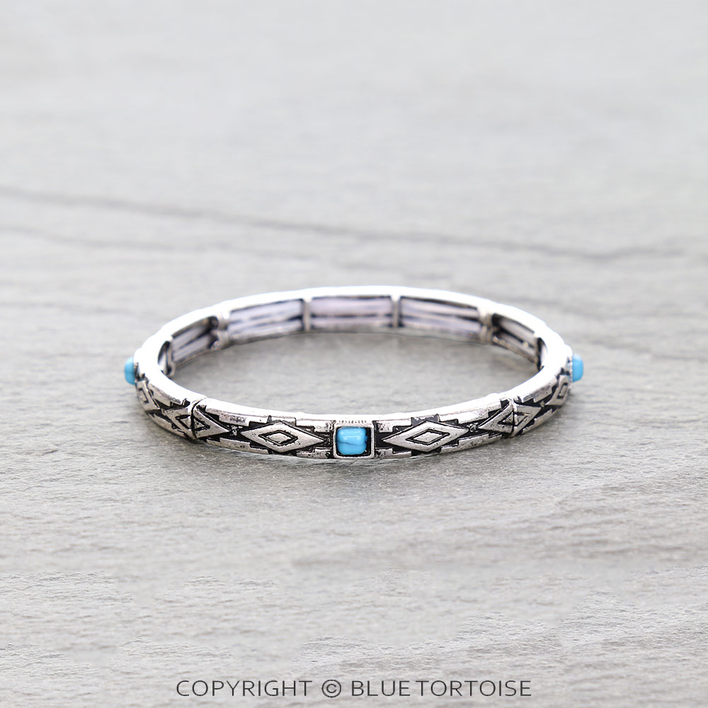 Western Aztec TXR Stretch Bracelet