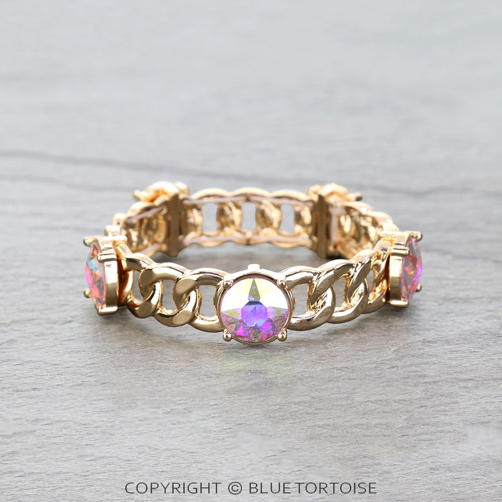 Western Stone Chain Stretch Bracelet