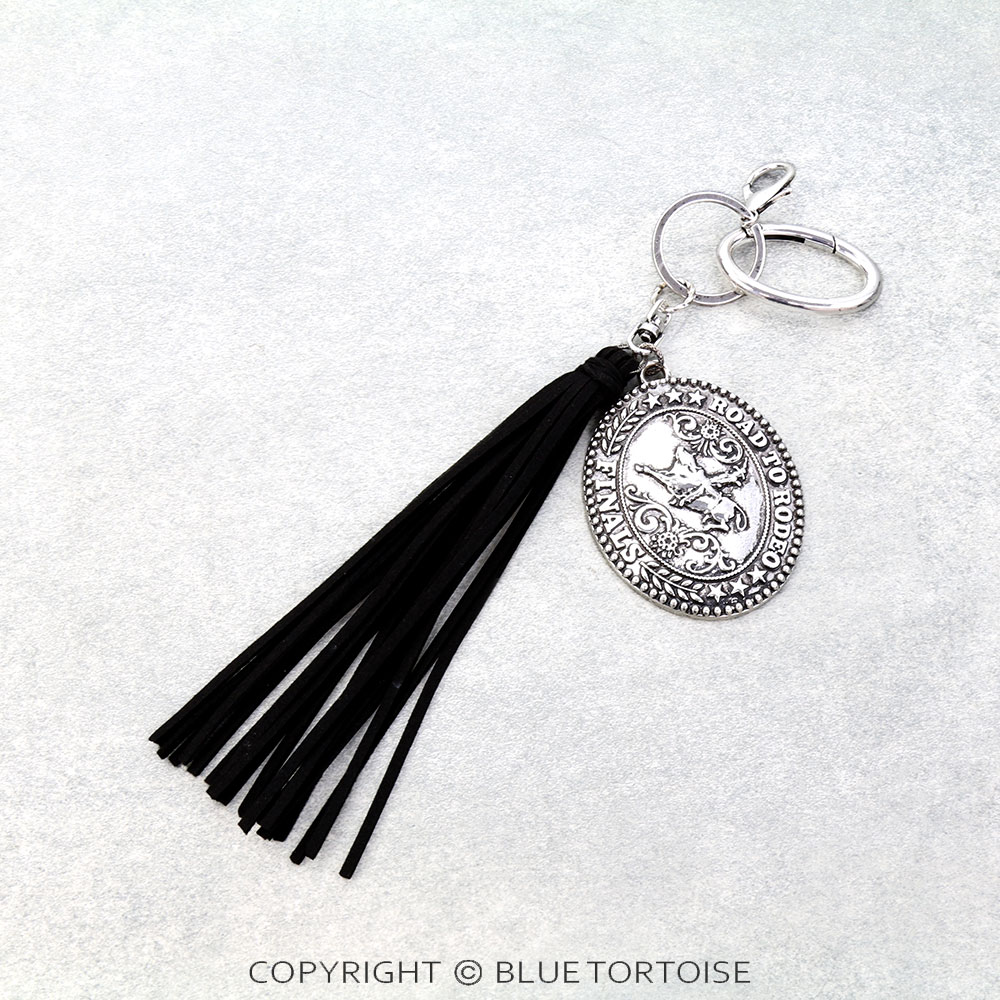 Western Road To Rodeo Tassel Keychain