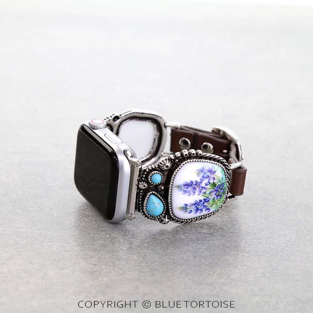 Large Western Bluebonnet Apple Watch Band - Image 2
