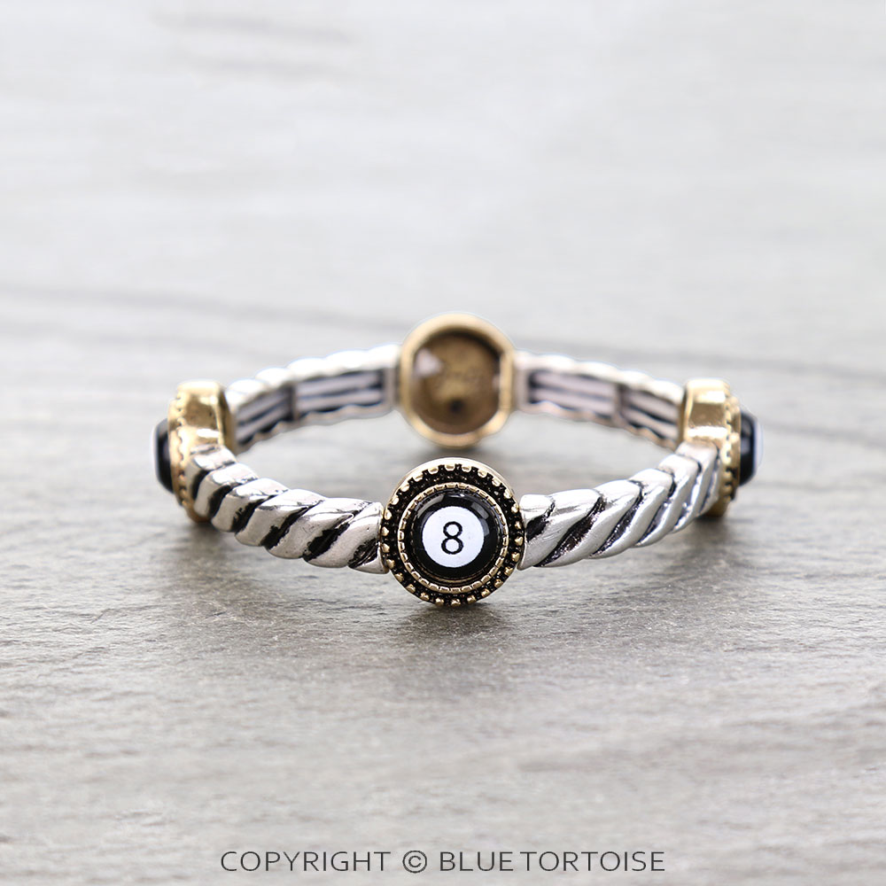 8 Ball Twisted Stretch Bracelet