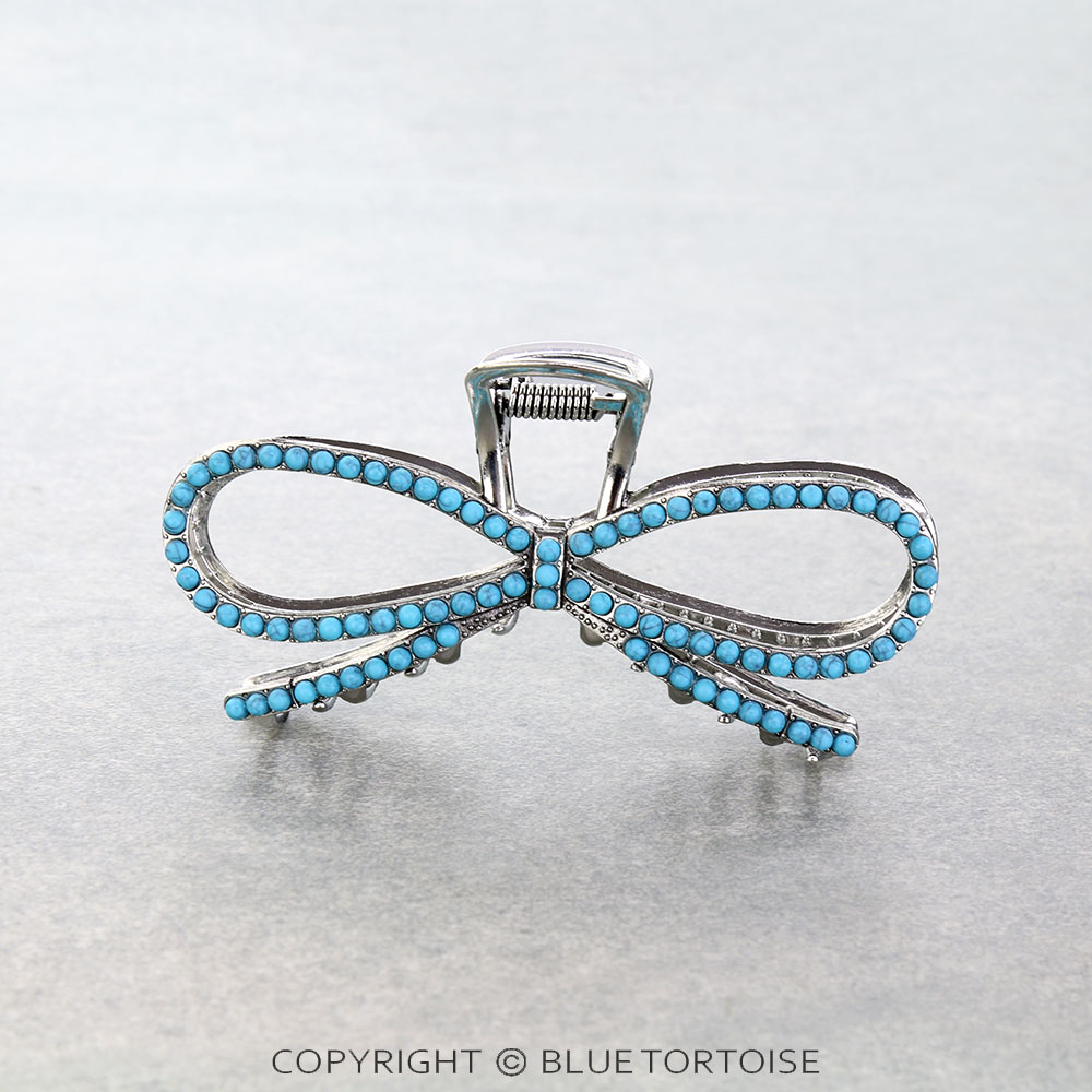 4" Western Bow Shape Hair Claw Clip