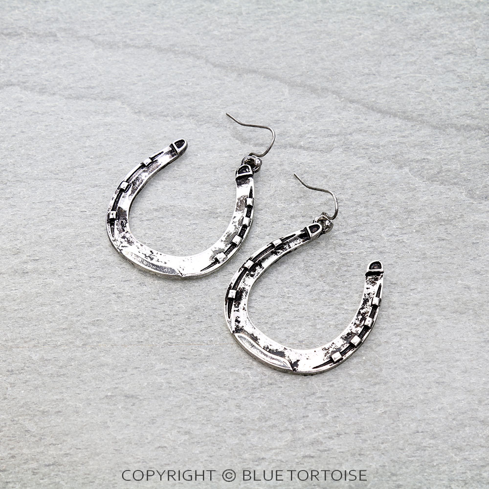 Western Horseshoe Dangle Earrings