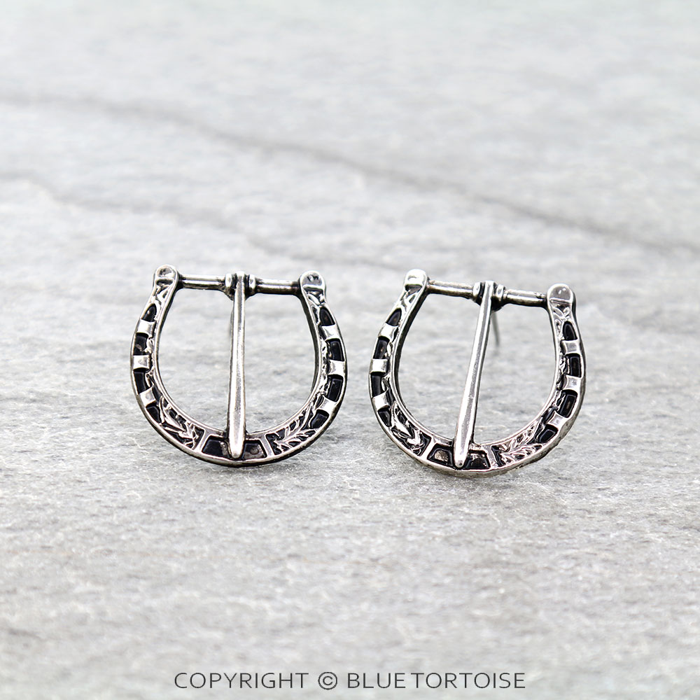 Western Small Belt Buckle Stud Earrings