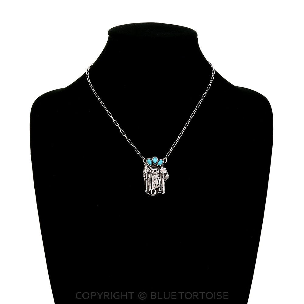 Western Saddle Stone Necklace - Image 2