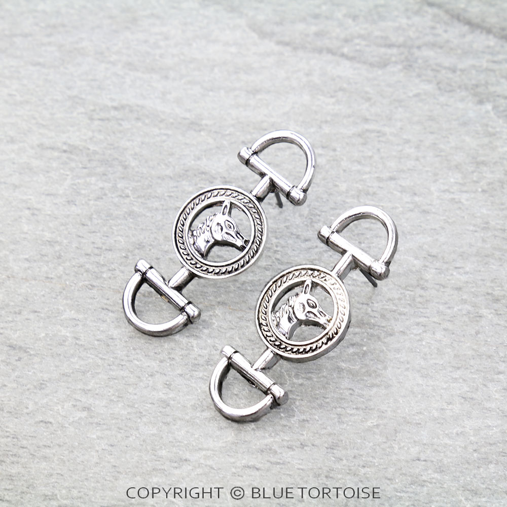 Western Horse Horsebit Stud Earrings