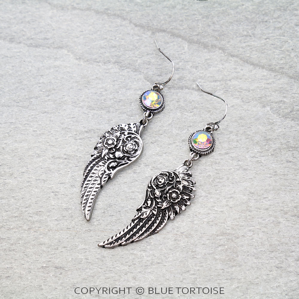 Western Angel Wing Dangle Earrings