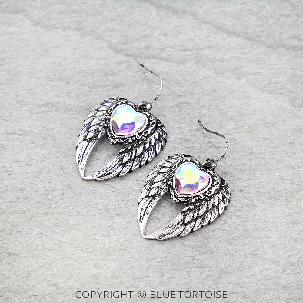 Western Angel Wing Dangle Earrings