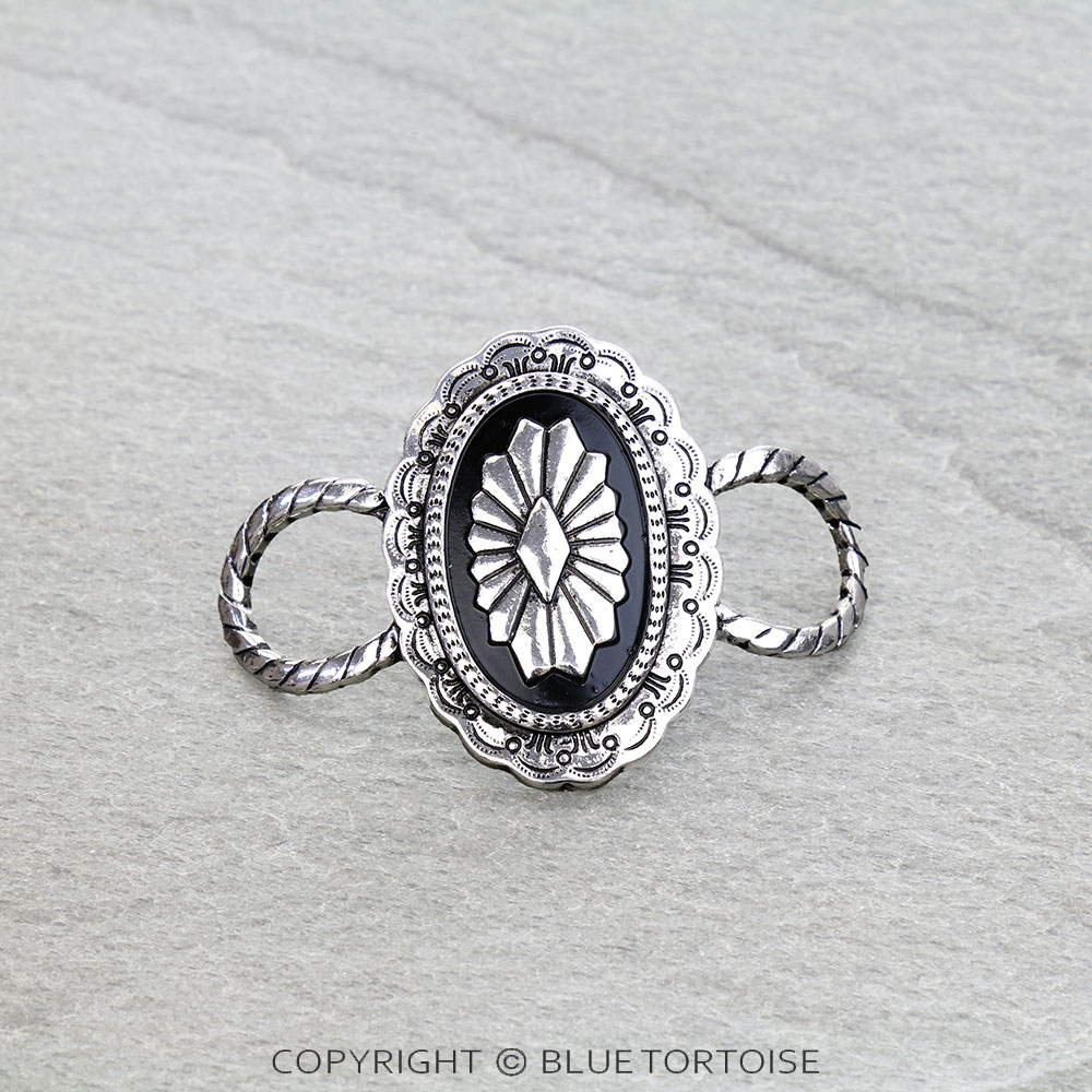 Western Oval Concho Scarf Charm