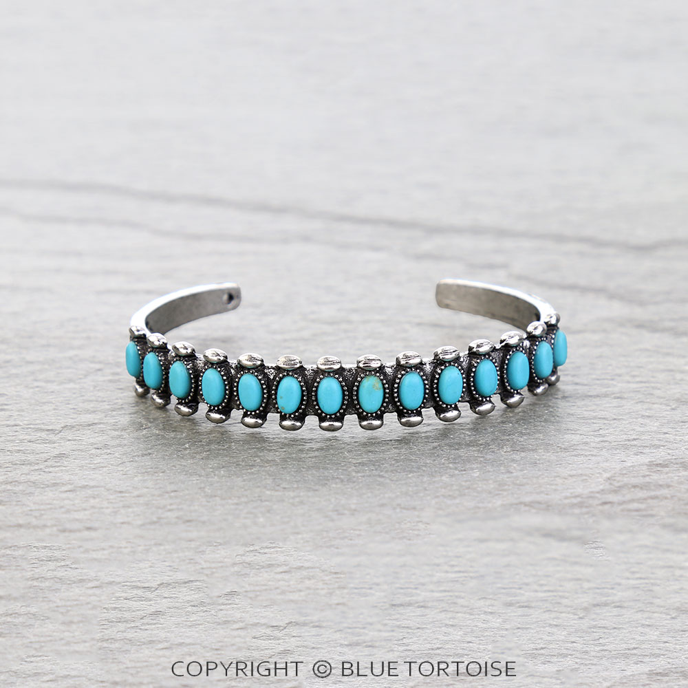 Western Style Stone Cuff Bracelet