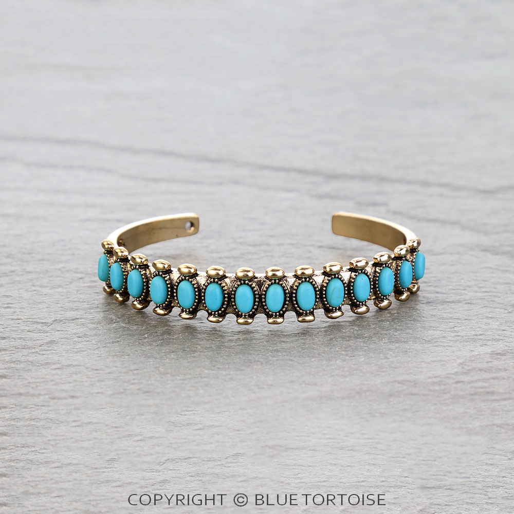 Western Style Stone Cuff Bracelet