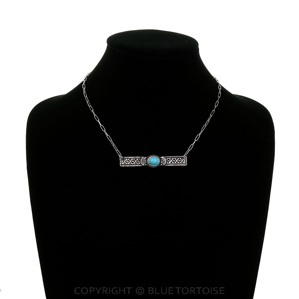 Western Concho Bar Necklace - Image 2