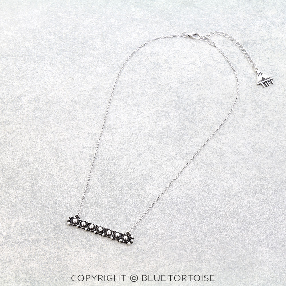 Western Ball TXR Bar Necklace
