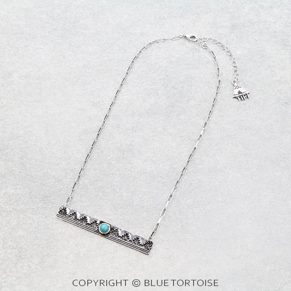 Western Aztec Bar Necklace