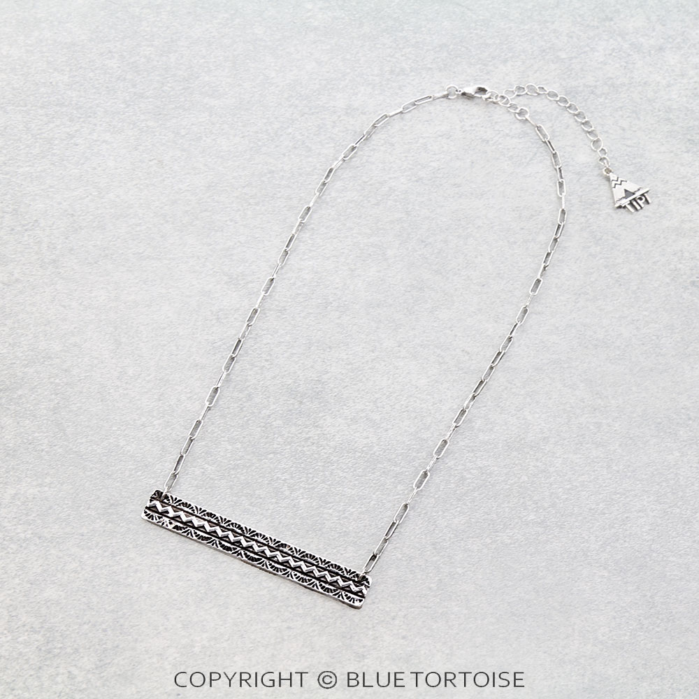 Western Aztec Bar Necklace
