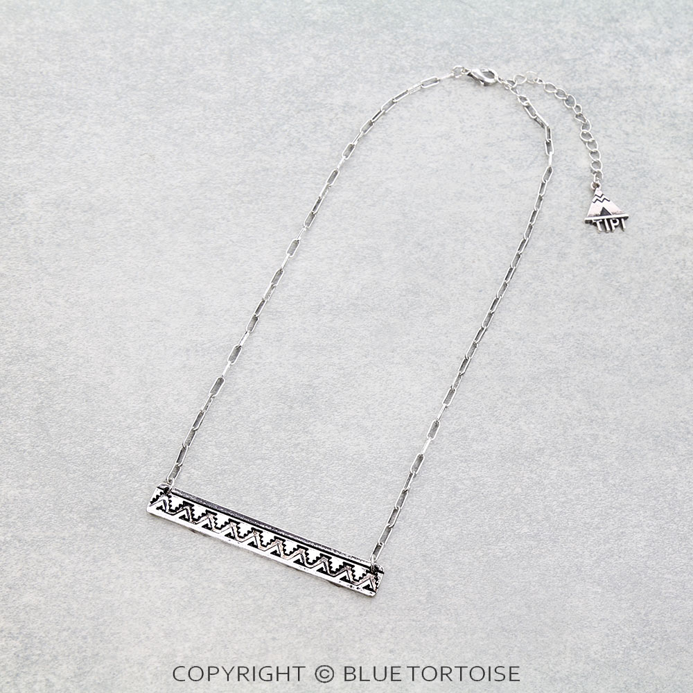 Western Aztec Bar Necklace