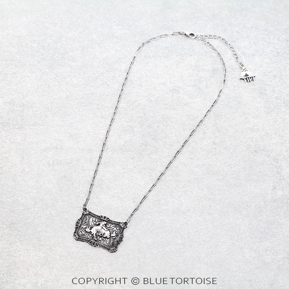 Western Bronc Rider Necklace
