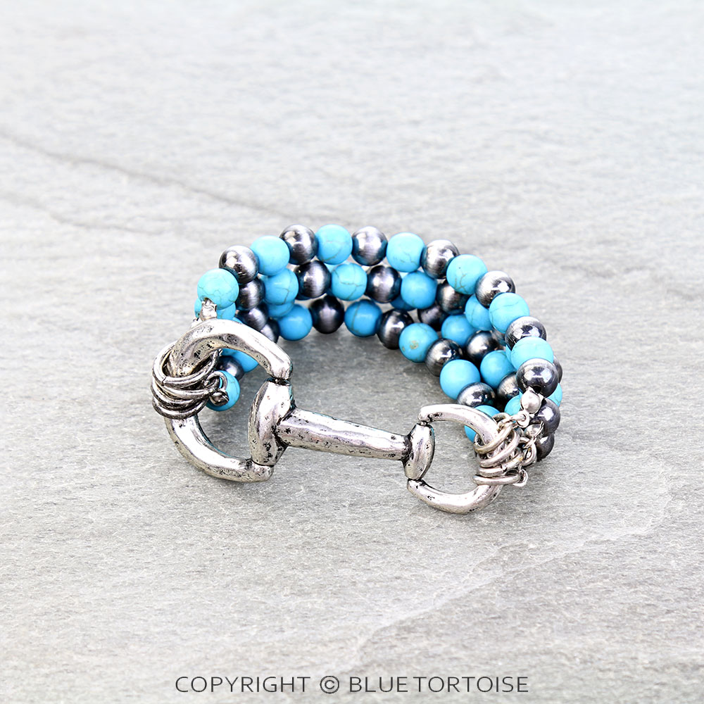 Western  Horsebit Stretch Bracelet