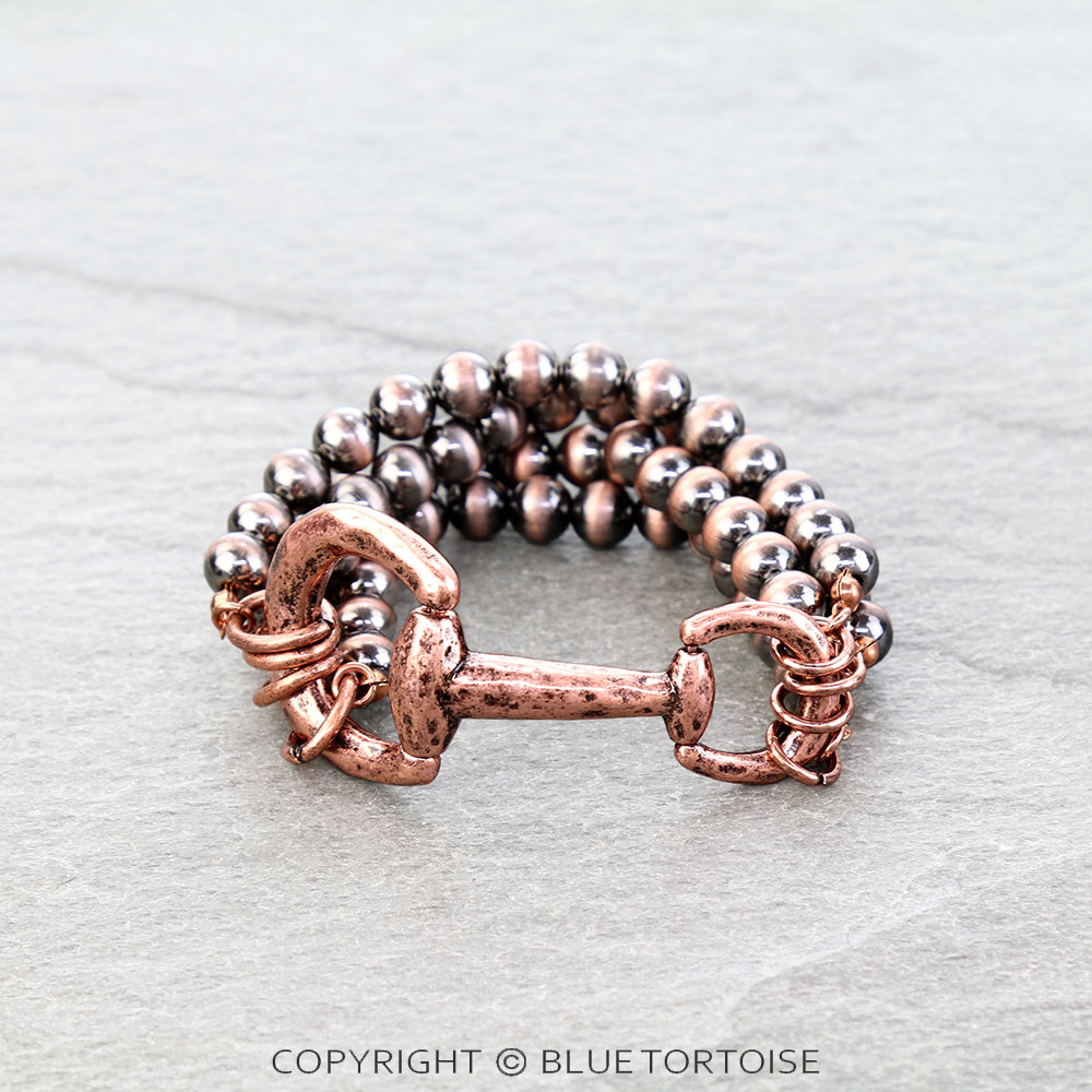 Western  Horsebit Stretch Bracelet