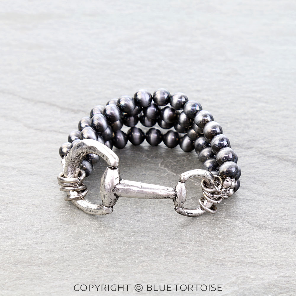Western  Horsebit Stretch Bracelet