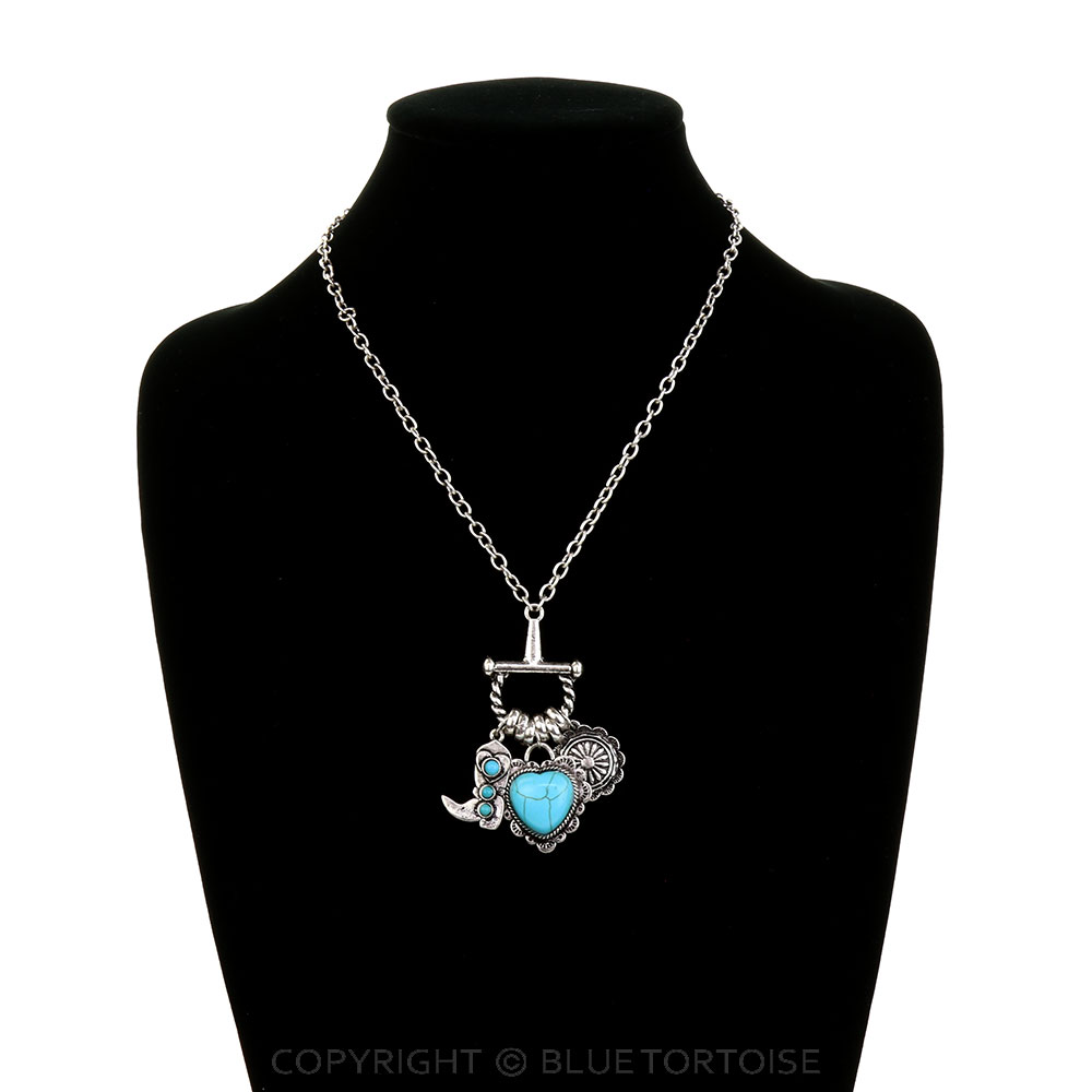 Western Heart Stone Necklace - Image 2