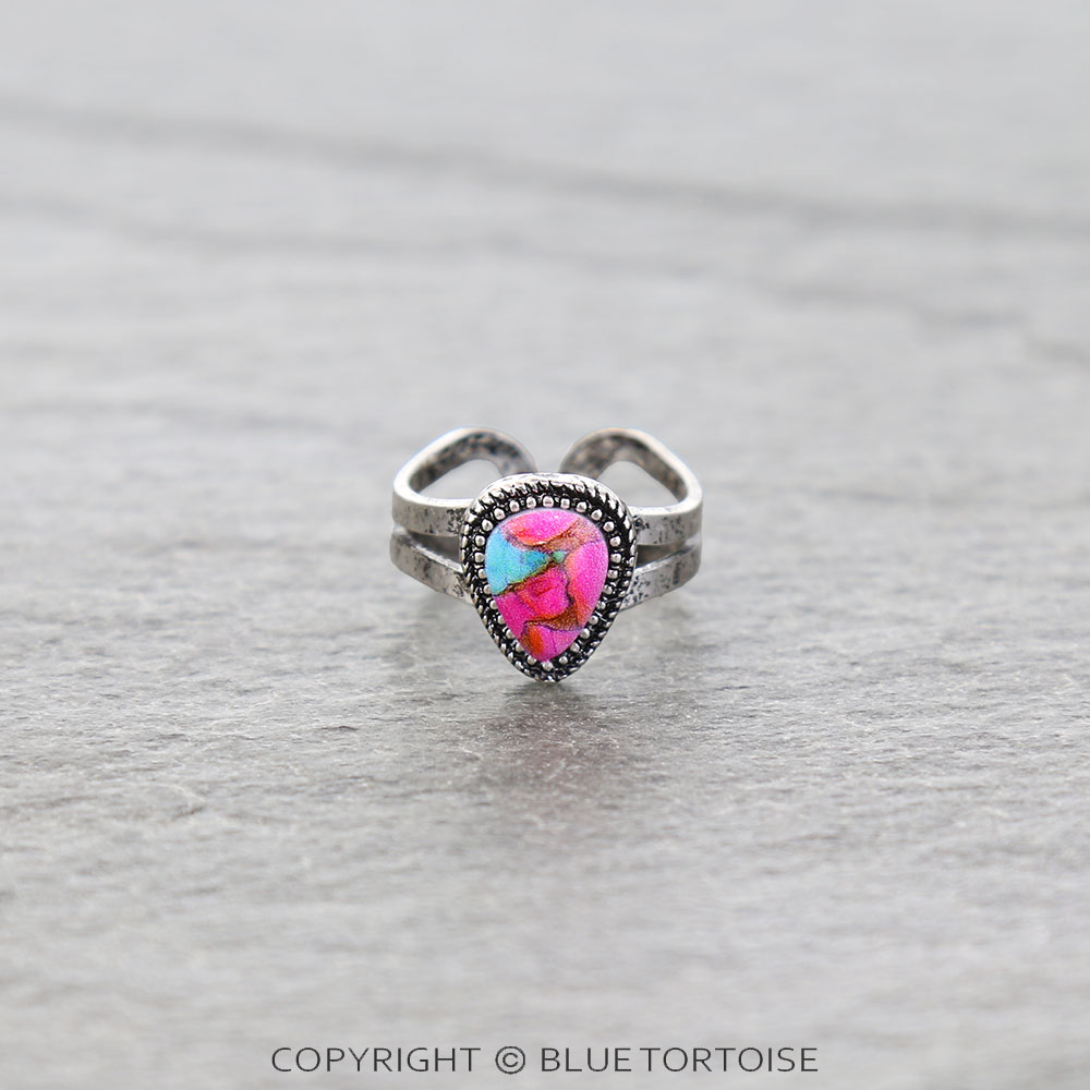 Western Stone Adjustable Ring