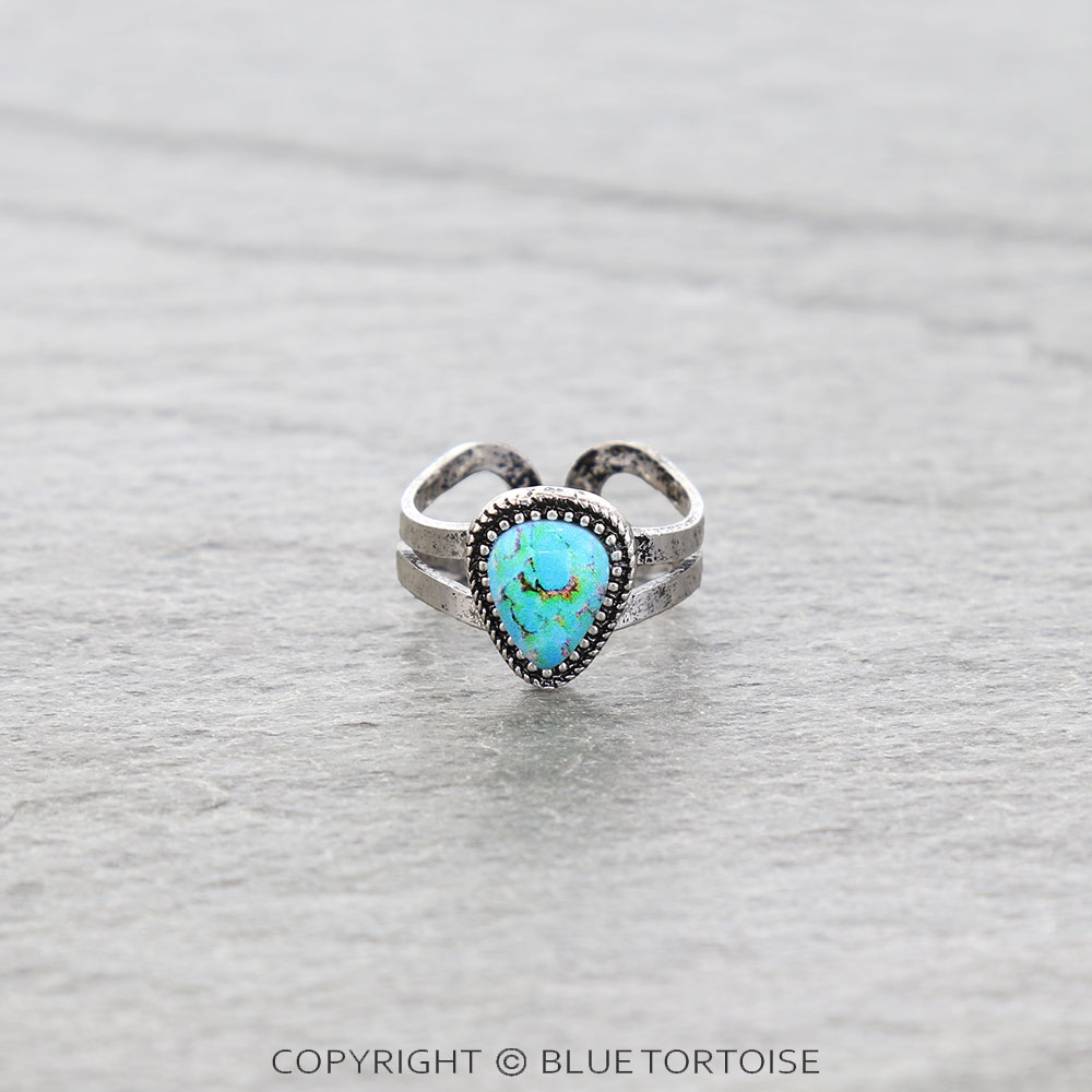 Western Stone Adjustable Ring