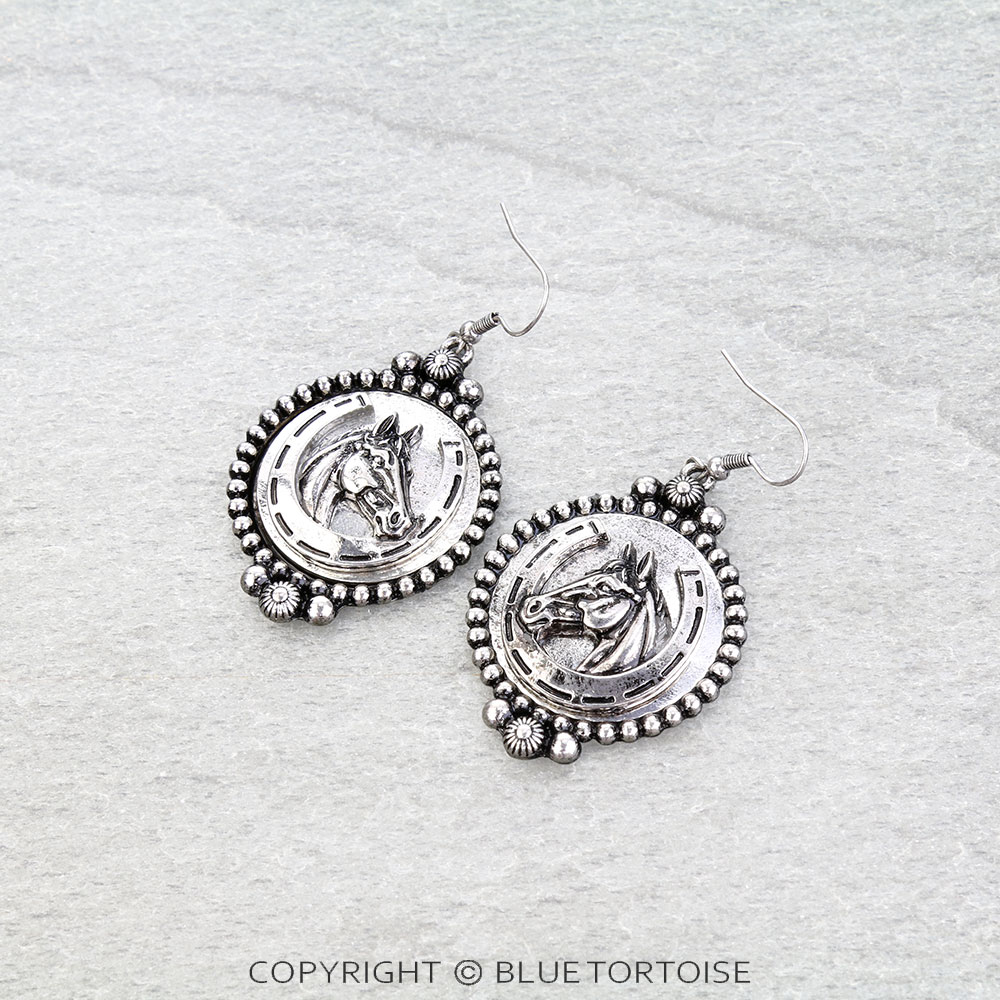 Western Horse Dangle Earrings