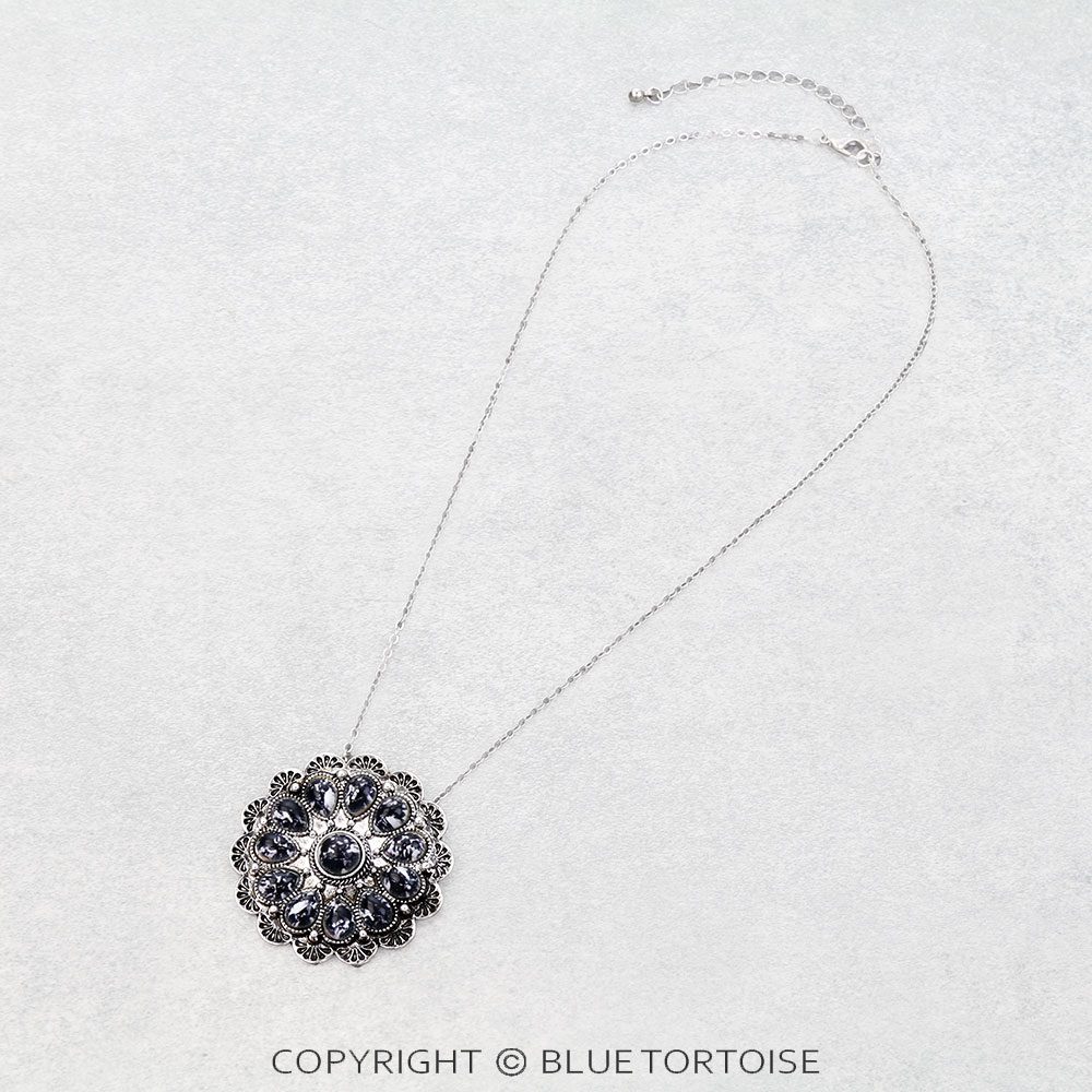 Western Concho Stone Necklace