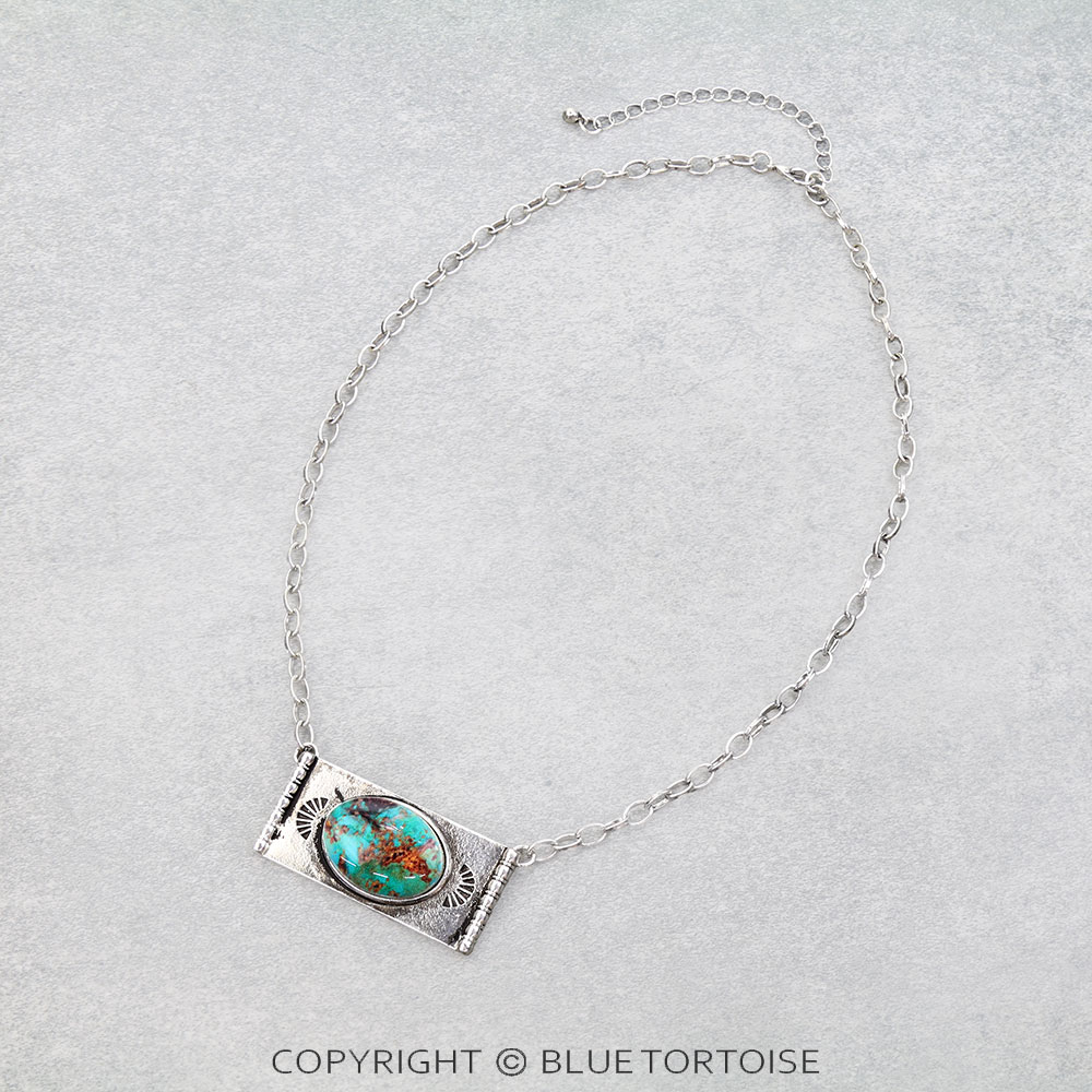 Western Bar Stone Necklace