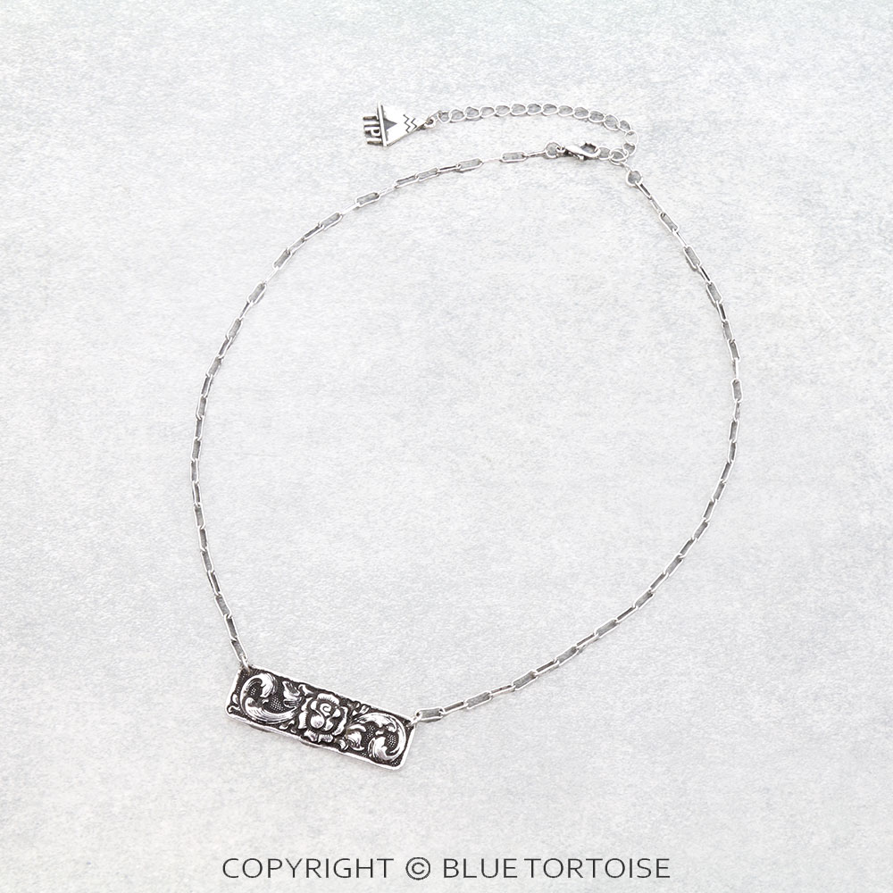 Western Rose Bar Necklace
