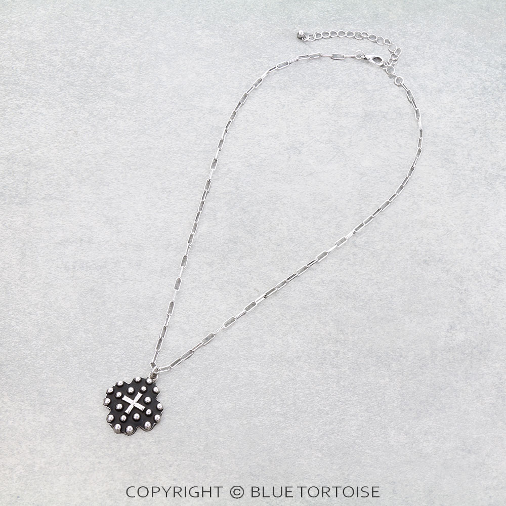Western Cross Bubble Necklace