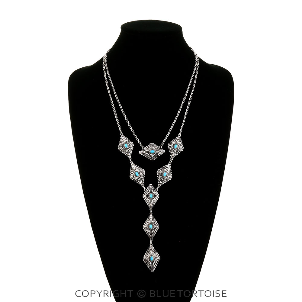 2 Layered Western Concho Necklace - Image 2