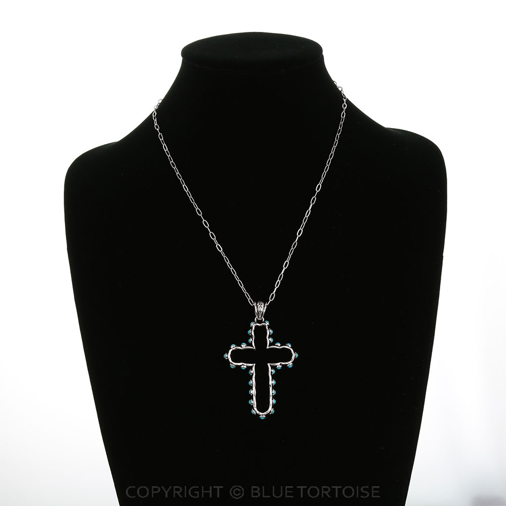 Western Cross Stone Necklace - Image 2