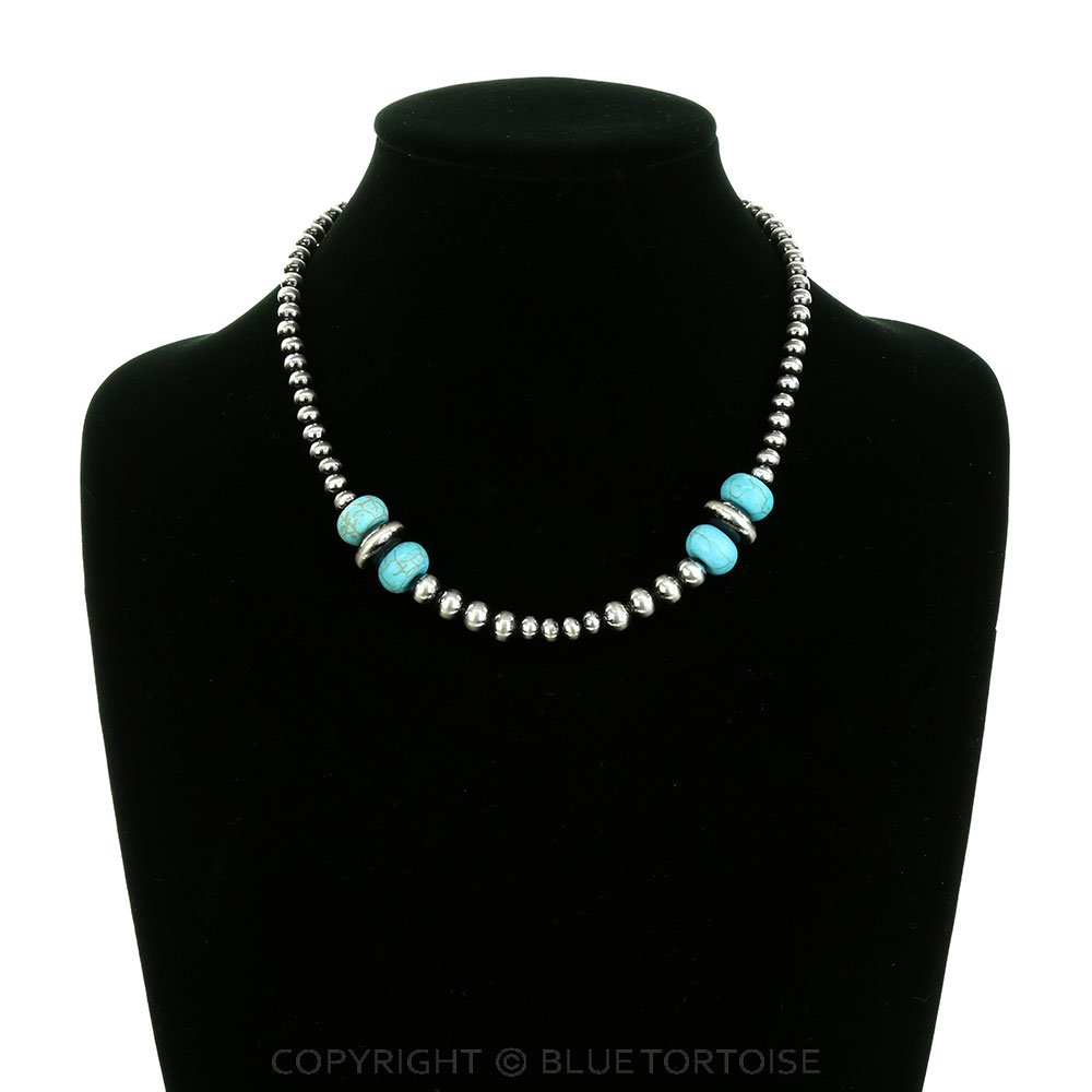 Navajo Style Bead Necklace - Image 2