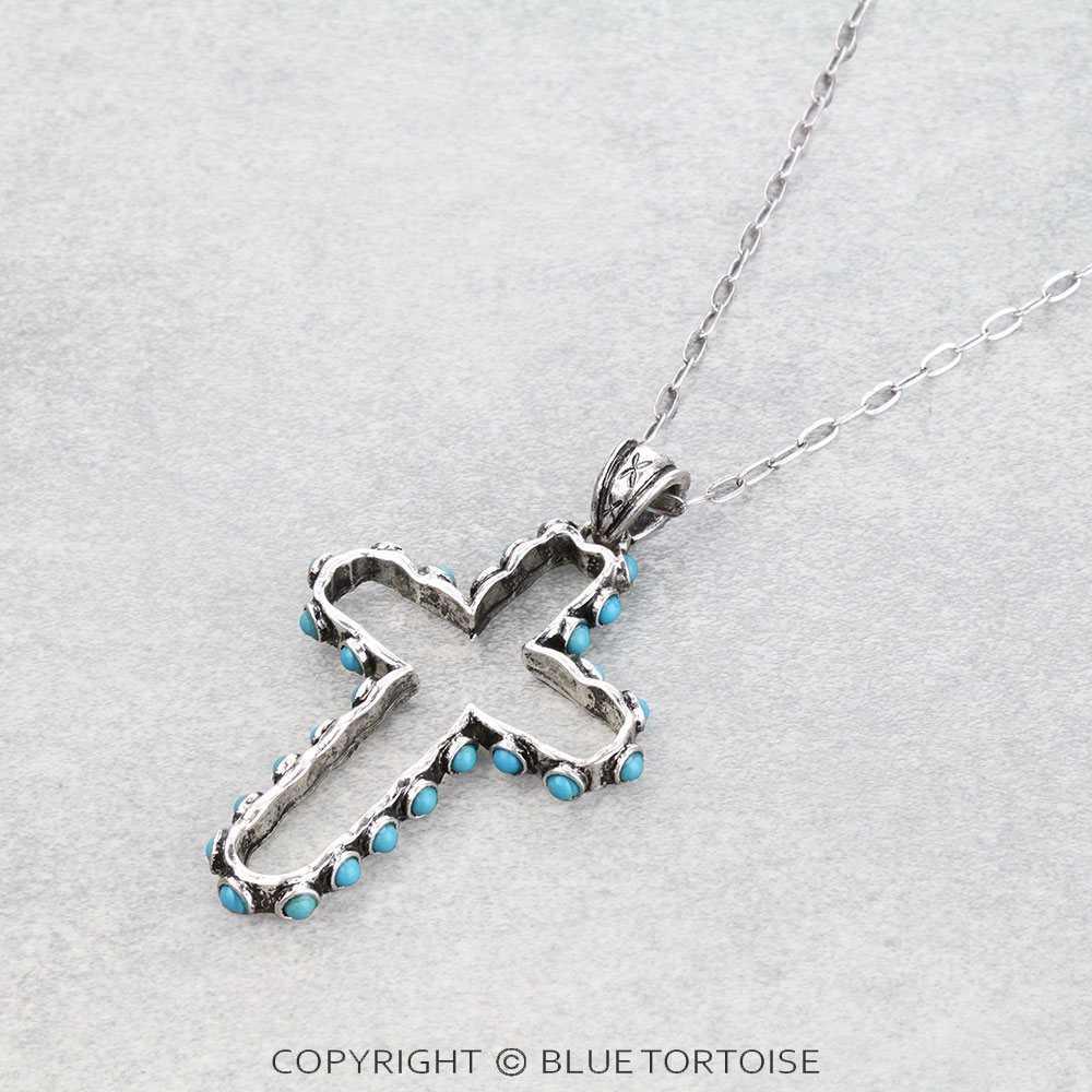 Western Cross Stone Necklace - Image 4