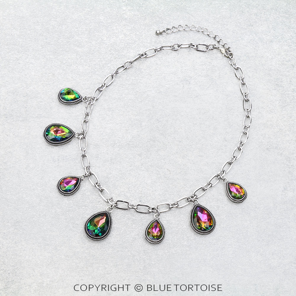 Western Teardrop Stone Necklace