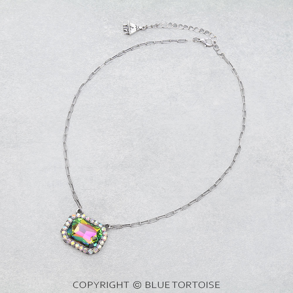 Western Octagon Stone Necklace