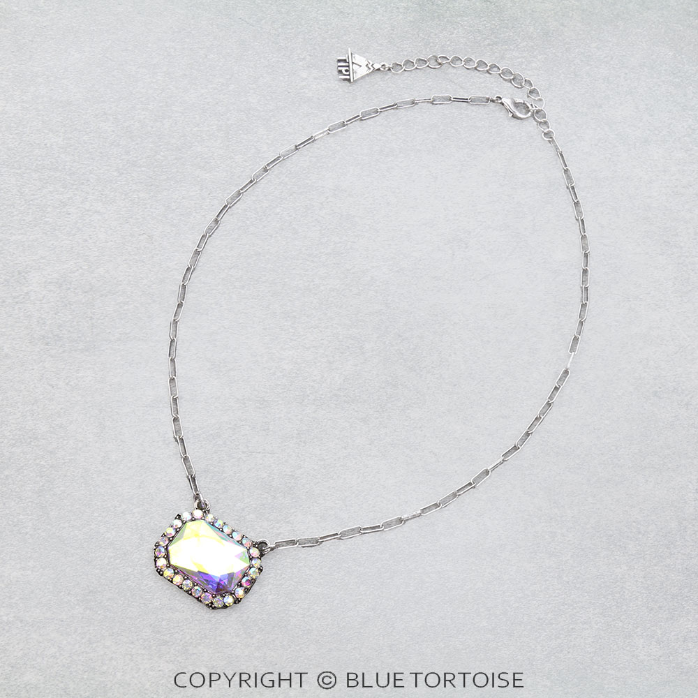 Western Octagon Stone Necklace