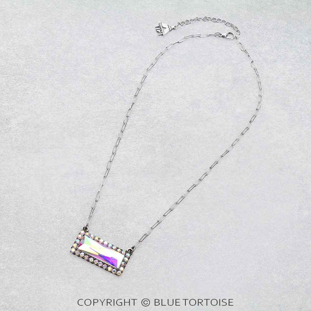 Western Bar Stone Necklace