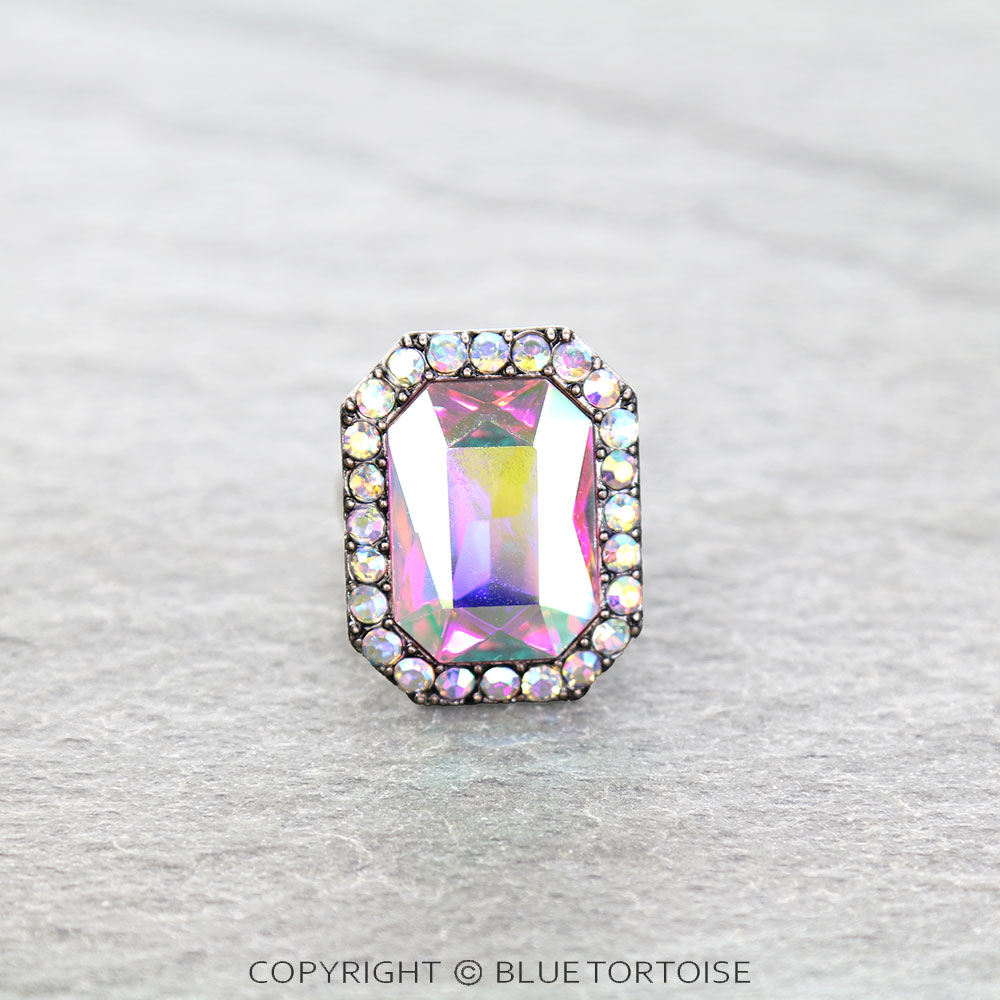 Western Octagon Stone Stretch Ring