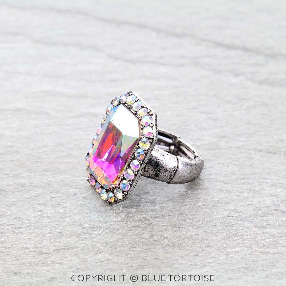 Western Octagon Stone Stretch Ring - Image 2